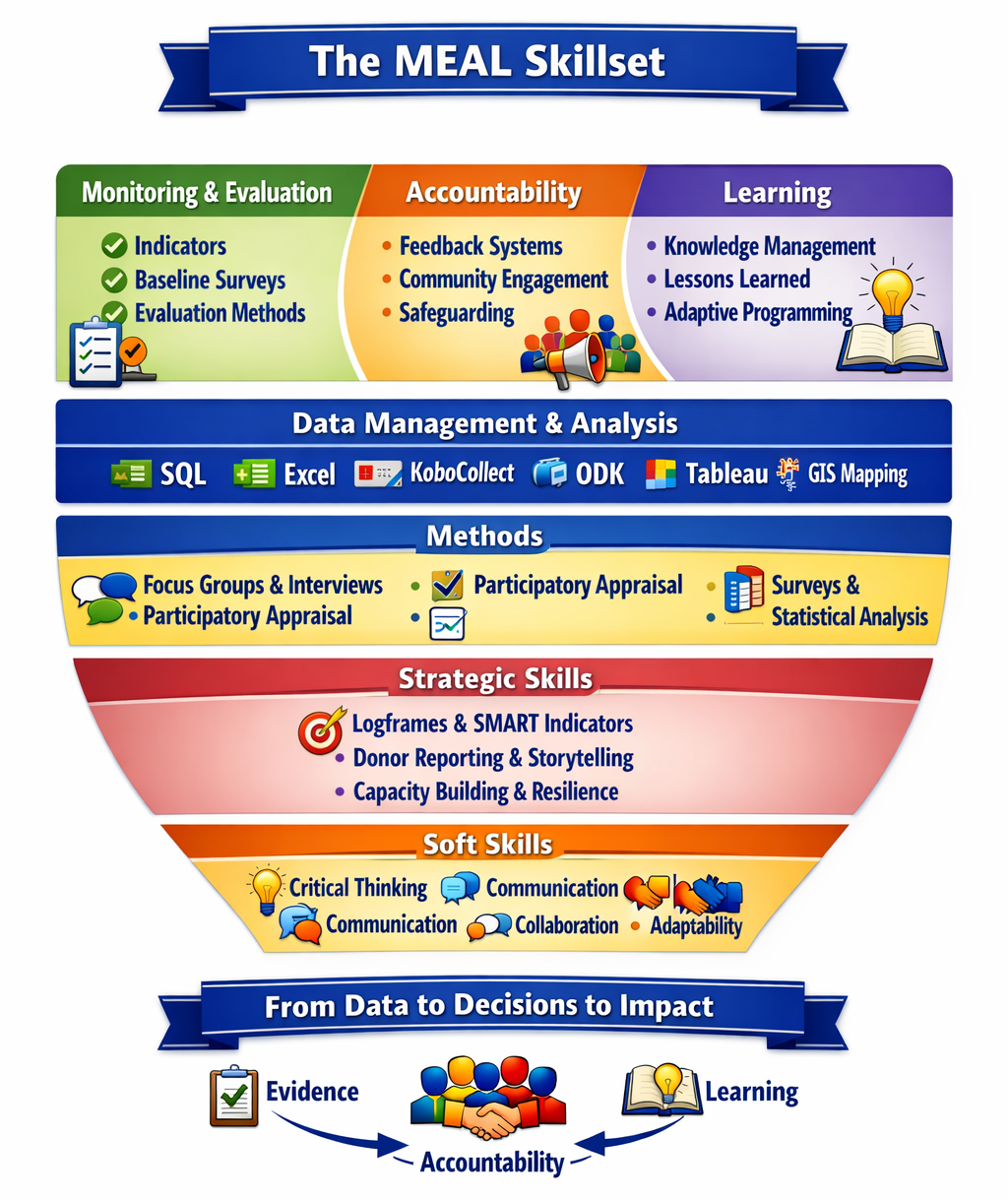 Comprehensive MEAL Skillset Infographic